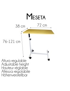Mesa auxiliar ligera para cama o sofá | Regulable | Madera | Meseta 2