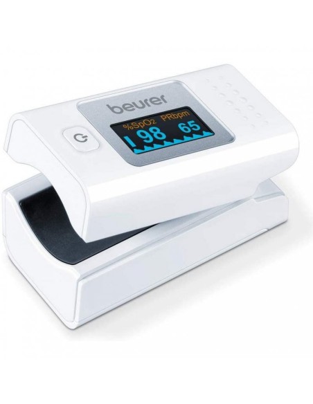 Pulsioxímetro digital de dedo Beurer - PO 35 | con onda plestismográfica | Incluye cinta de sujeción y funda para cinturón