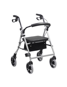 Andador Rollator de aluminio plegable "NOVA" | con asiento, respaldo, cesta y soporte bastones