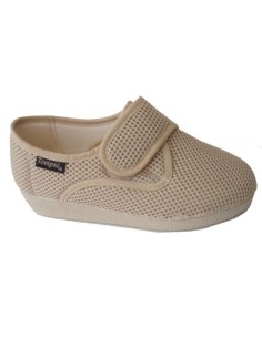 Zapatilla Blandipié Calado Velcro | AZUL o BEIGE 2