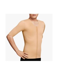 Chaleco post liposucción para hombre de mangas cortas y apertura frontal | VOE