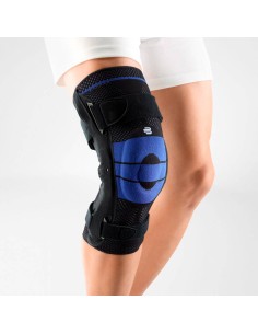 Rodillera GenuTrain S Pro | Rodillera con centrado rótula en silicona, flejes laterales y flexoextensión | en varios colores