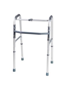 Andador Caminador de pasos, fijo y plegable | de aluminio | de altura graduable