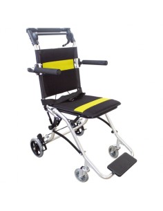 Silla de tránsito plegable de aluminio | Reposabrazos abatibles | Freno en manillar | Hasta 100 kg | New Ideal