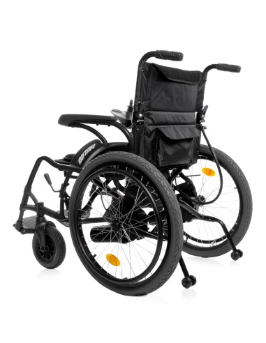 Silla de ruedas eléctrica plegable 2 en 1 super ligera Martinika Impulse | Negra o Naranja