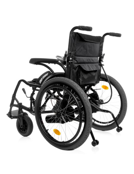 Silla de ruedas eléctrica plegable 2 en 1 super ligera Martinika Impulse | Negra o Naranja