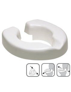 Elevador de inodoro sin tapa | Fijación por clip | 10 cm