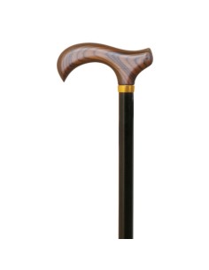 Muletilla extensible de aluminio | Puño de madera | Negra