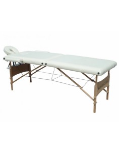 Camilla de masaje plegable con reposacabezas | Portátil | Madera | 186x60 cm | Crema | CM-01 Light 2