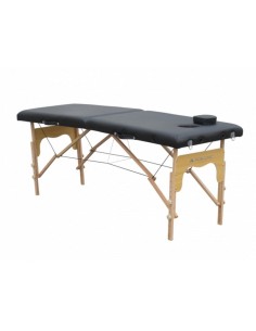Camilla plegable | Madera | Portátil | 180x60 cm | Masaje | Negra | CM-01 BASIC 2