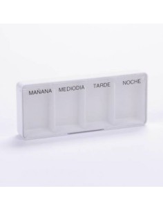 Pastillero diario 4 tomas plástico serigrafiado