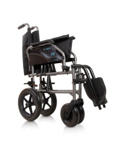 Silla de ruedas de aluminio plegable con ruedas de tránsito | Saby 30 | Azul o Gris | TotalCare 2