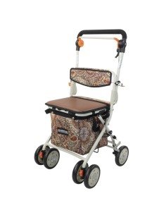 Carro de la compra andador plegable con bolsa | 4 ruedas | Hasta 120 Kg | Sistema de frenado | Estampado | Coliseo