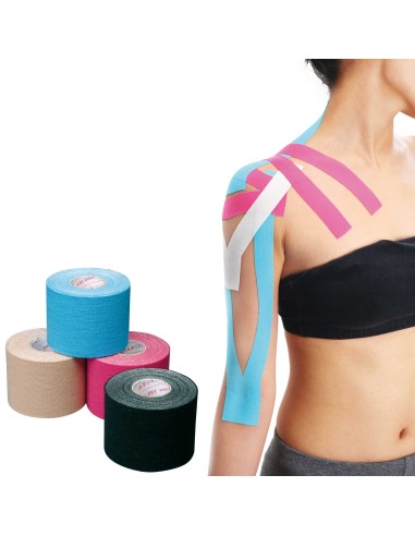 Tape elástico adhesivo | deportivo y terapéutico para kinesiología | 5 cm x 5 m | de distintos colores | Prim Tape