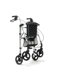 Andador plegable y regulable con cesta, respaldo, asiento... 2