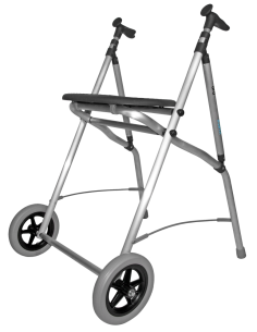 Andador de aluminio plegable y regulable con asiento...