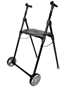 Andador de acero plegable y regulable con asiento AIR-ON...
