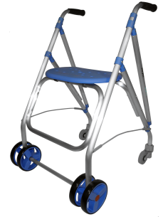 Andador de aluminio plegable y regulable con asiento ARA...