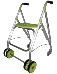 Andador de aluminio plegable y regulable con asiento ARA... 2