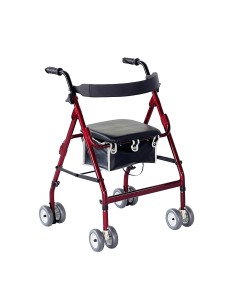 Andador de aluminio plegable y regulable con cesta,...