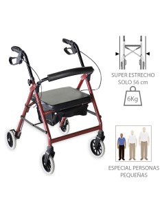 Andador de aluminio plegable estrecho | para personas...