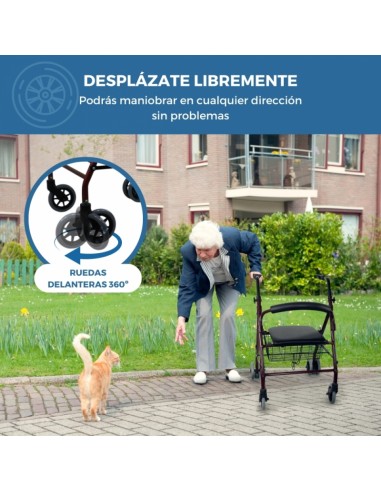 Andador de aluminio plegable y regulable con...