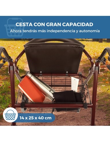 Andador de aluminio plegable y regulable con...