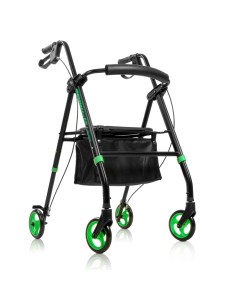 Andador plegable y regulable con asiento, cesta y...