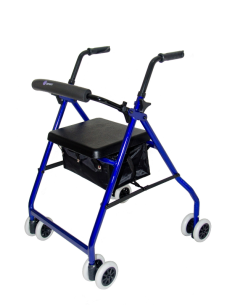 Andador de aluminio plegable y regulable con cesta,...