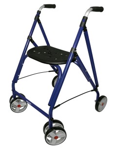 Andador de aluminio plegable y regulable con asiento y...