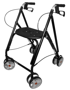 Andador de aluminio plegable y regulable con asiento y...