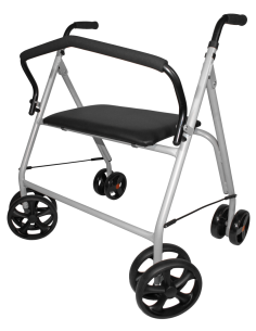 Andador bariátrico plegable de acero con asiento y...