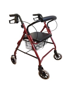 Andador de aluminio plegable y regulable con asiento,...