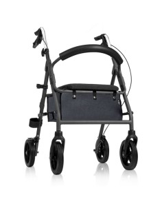 Andador bariátrico de aluminio plegable y regulable con...