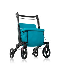 Andador plegable con cesta, asiento y respaldo | Carro de... 2