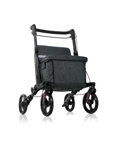 Andador plegable con cesta, asiento y respaldo | Carro de...