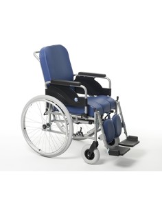 Silla de descanso de ruedas con asiento inodoro y cubeta...