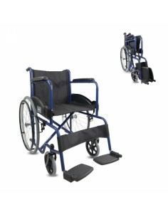 Silla de ruedas plegable de acero | Reposapies y...