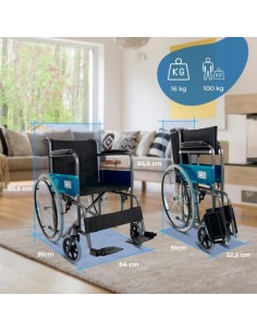 Silla de ruedas plegable de acero | Autopropulsable |... 2