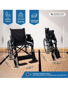 Silla de ruedas plegable de acero | Autopropulsable |... 2