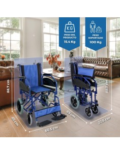Silla de ruedas de tránsito plegable | No autopropulsable... 2