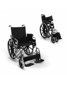 Silla de ruedas plegable de acero | Autopropulsable |...