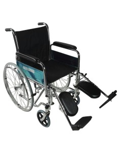 Silla de ruedas plegable de acero | Reposapiés elevables...