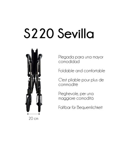 Silla de ruedas plegable de acero |...