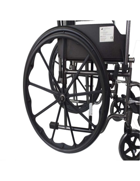 Silla de ruedas plegable de acero | Autopropulsable | Ruedas traseras extraíbles | Modelo S220 Sevilla