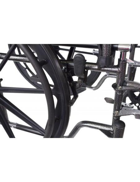 Silla de ruedas plegable de acero | Autopropulsable | Ruedas traseras extraíbles | Modelo S220 Sevilla