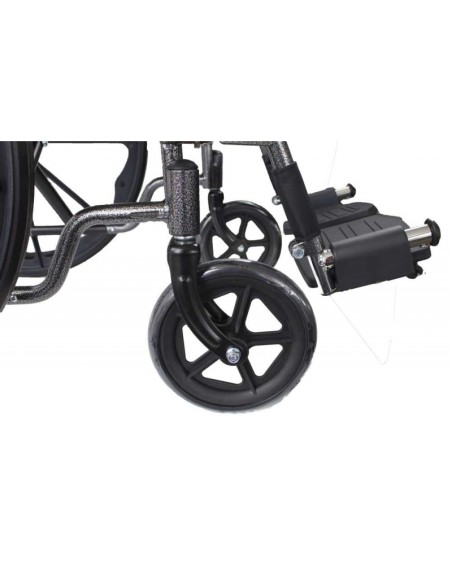 Silla de ruedas plegable de acero | Autopropulsable | Ruedas traseras extraíbles | Modelo S220 Sevilla