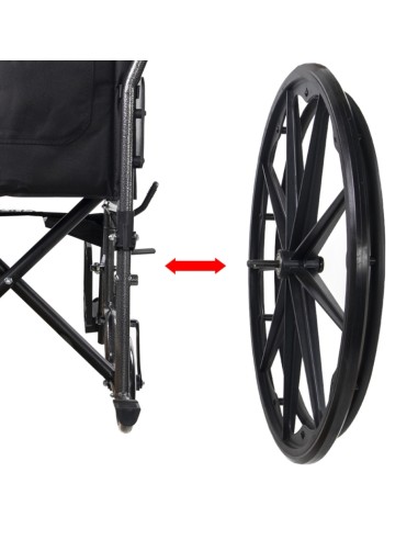 Silla de ruedas plegable de acero |...