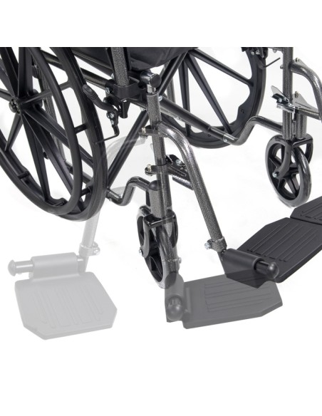 Silla de ruedas plegable de acero | Autopropulsable | Ruedas traseras extraíbles | Modelo S220 Sevilla