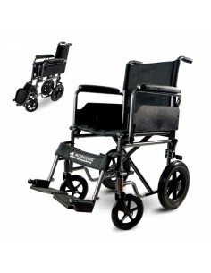 Silla de ruedas plegable de acero | No autopropulsable |...